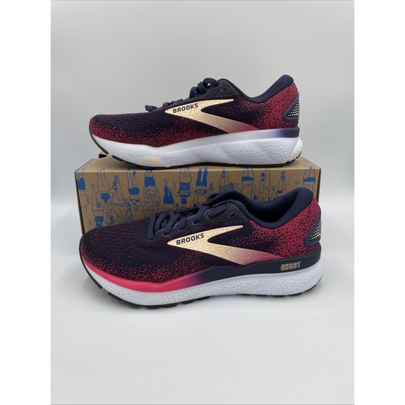 Brooks Ghost 16 Running Shoes Peacoat/Raspberry/Apricot Women's